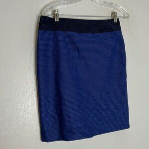The limited pencil skirt short 6 Blue circle print